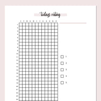Rate My Day Printable - Pink