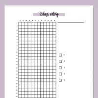 Rate My Day Printable - Purple