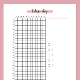 Rate My Day Printable - Red