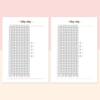 Rate My Day Printable - - Salmon Red and Light Orange