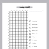 Reading Minutes Tracker Journal - Grey