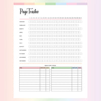 Reading Tracker Printable PDF - Page Overview