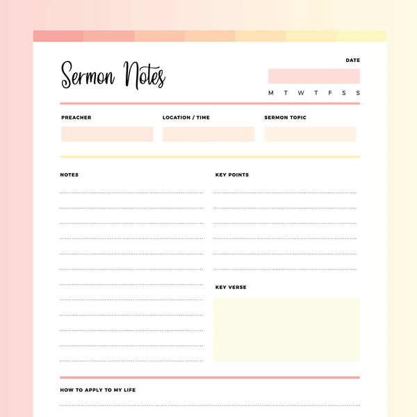 Sermon Notes Template PDF | A4 & US Letter Sizes | Instant Download Printable – Plan Print Land sermon-notes-template-pdf-a4-us-letter-sizes-instant-download-printable-plan-print-land