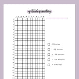 Simple Gratitude Journaling Tracker  - Purple
