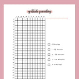 Simple Gratitude Journaling Tracker  - Red