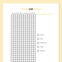 Simple Pain Log Simple Pain Log A5 | Instant Download Printable Template – Plan Print Land