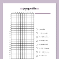 Singing Practice Journal  - Purple