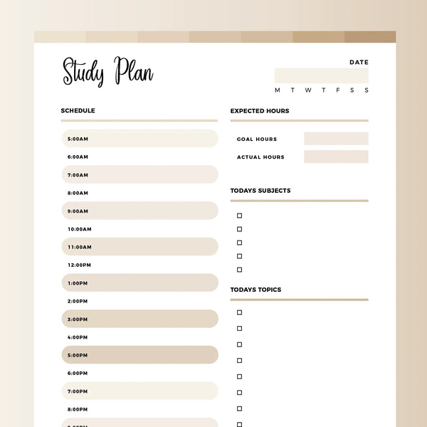 Student Study Planner PDF | A4 & US Letter Sizes | Instant Download Printable – Plan Print Land student-study-planner-pdf-a4-us-letter-sizes-instant-download-printable-plan-print-land