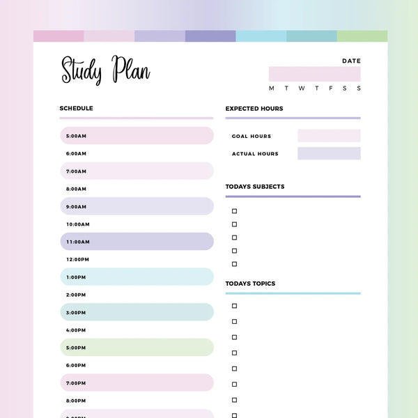 Student Study Planner PDF | A4 & US Letter Sizes | Instant Download Printable – Plan Print Land student-study-planner-pdf-a4-us-letter-sizes-instant-download-printable-plan-print-land