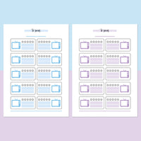 TV Series Journal Template - Aqua and Light Purple