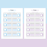 TV Series Journal Template - Aqua and Light Purple