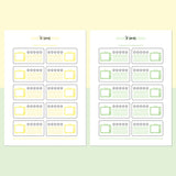 TV Series Journal Template - Light Yellow and Light Green