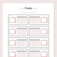 TV Series Journal Template - Pink