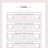 TV Series Journal Template - Pink