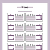 TV Series Journal Template - Purple