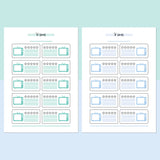 TV Series Journal Template - Teal and Light Blue