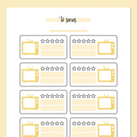 TV Series Journal Template - Yellow