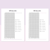 Table Tennis Practice Journal  - Lavender and Light Pink