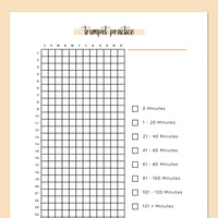 Trumpet Practice Journal  - Orange