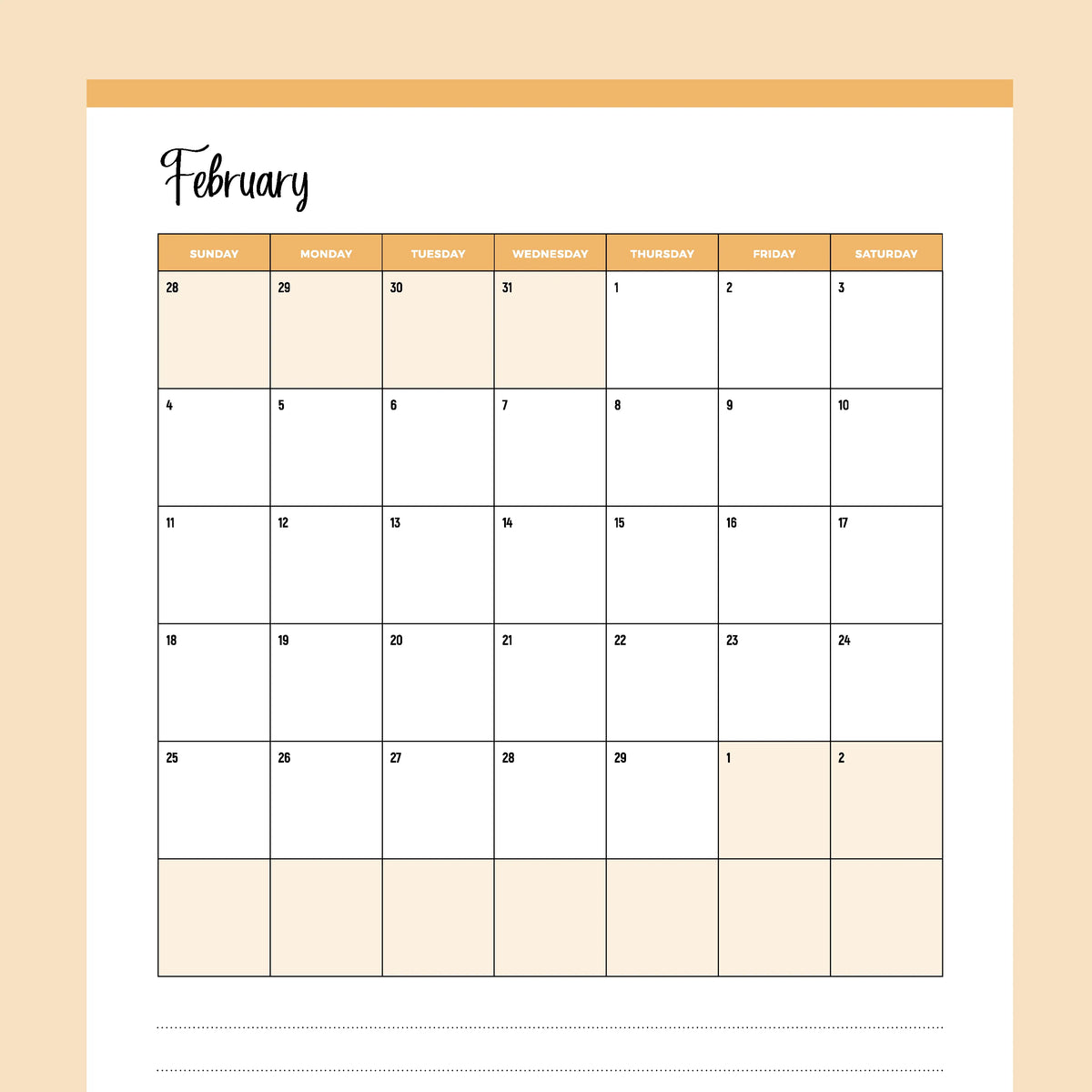 Vertical 2024 Calendar Printable | Sunday Start Calendar – Plan Print Land