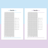 Weather Temperature Tracking Journal - Aqua and Light Purple