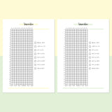 Weather Temperature Tracking Journal - Bright Yellow and Light Green