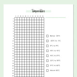 Weather Temperature Tracking Journal - Green