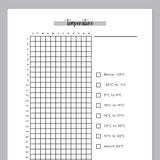 Weather Temperature Tracking Journal - Grey