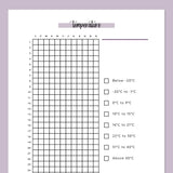 Weather Temperature Tracking Journal - Purple