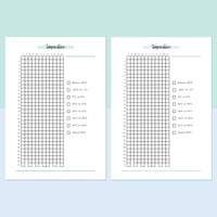 Weather Temperature Tracking Journal - Teal and Light Blue