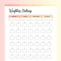 Weight Loss Chart PDF - 7 Week Challenge - Flame