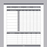Workout Log PDF - Grey