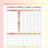 Workout Planner Template - Flame