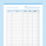 Client Book Template Editable | Instant Download Fillable PDF | A4 and ...