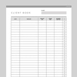 Client Book Template Editable - Grey