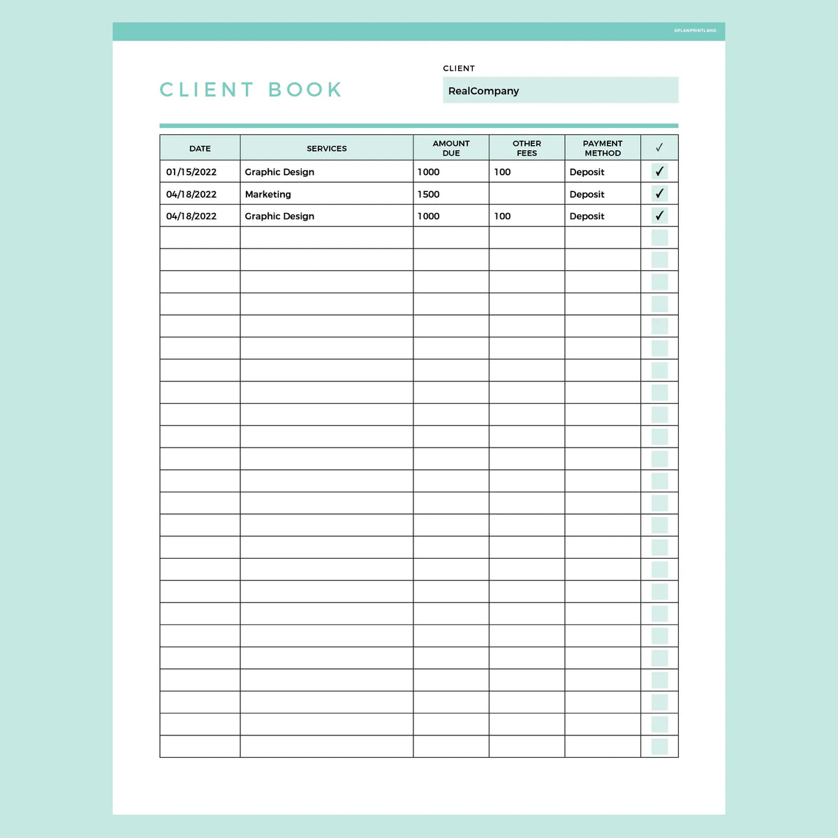 Client Book Template Editable | Instant Download Fillable PDF | A4 and ...