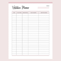 Co-Parenting Visitation Log and Planner Printable - Page 1