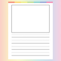 Colorful Draw and Write Paper