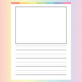 Colorful Draw and Write Paper