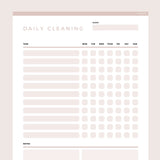 Daily Cleaning Checklist Editable - Brown