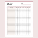 Daily Cleaning Checklist Printable