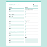 Daily Planner Template Editable
