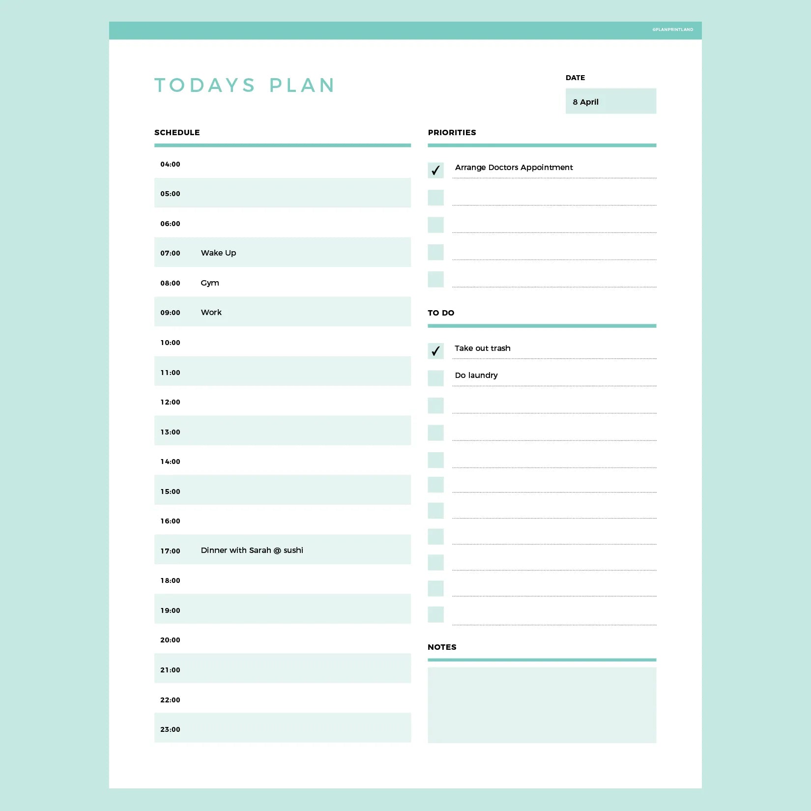 Daily Planner Template Editable | Instant Download Fillable PDF | A4 and US Letter – Plan Print Land daily-planner-template-editable-instant-download-fillable-pdf-a4-and-us-letter-plan-print-land