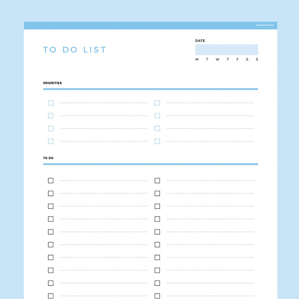 Printable to Do List, to Do Checklist, to Do List Template, Productivity  Planner, Print at Home, Instant Download, PDF, US Letter, A4 