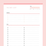 Daily To Do List Editable - Red