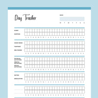 Daily Tracker for Special Needs Children Printable - Blue