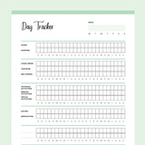Daily Tracker for Special Needs Children Printable - Green