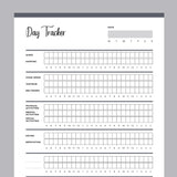 Daily Tracker for Special Needs Children Printable - Grey