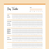 Daily Tracker for Special Needs Children Printable - Orange