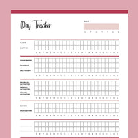 Daily Tracker for Special Needs Children Printable - Red